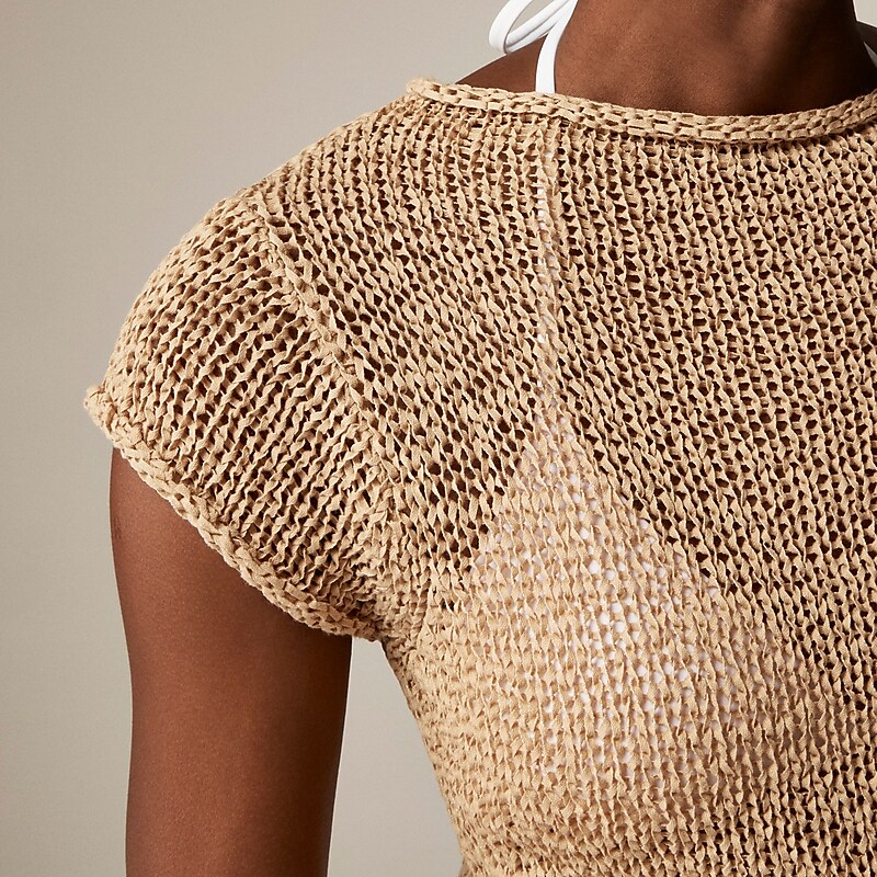 Sunkissed Khaki J.Crew Textured sweater-tee | J.Crew Factory | GVFZW9106