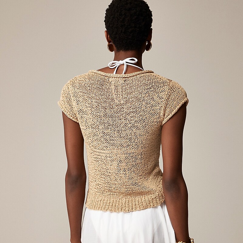 Sunkissed Khaki J.Crew Textured sweater-tee | J.Crew Factory | GVFZW9106