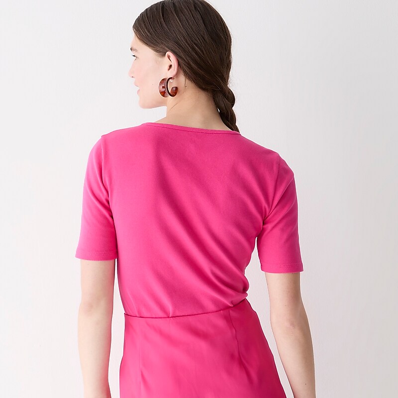 Sweet Fuchsia J.Crew Perfect-fit elbow-sleeve T-shirt | J.Crew Factory | SMJAR3429