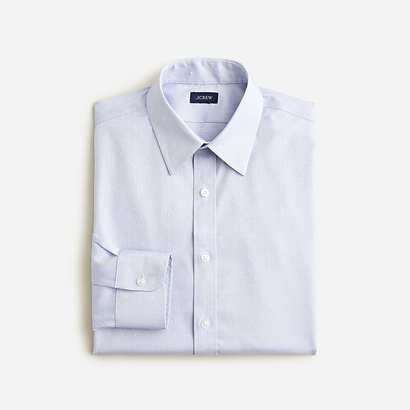 Thompson Dobby Fairweat J.Crew Bowery wrinkle-free dobby dress shirt with point collar | J.Crew Factory | VWEPM4815