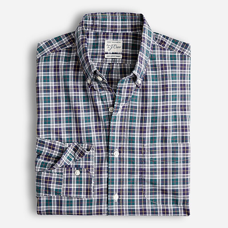 Tierney Tattersall Whi J.Crew Secret Wash cotton poplin shirt | J.Crew Factory | JHERY4372