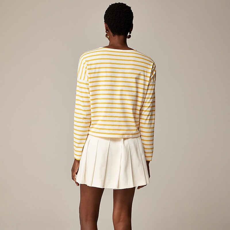 Tilly Stripe Ivory Sunf J.Crew Saint James® X J.Crew structured T-shirt | J.Crew Factory | IJZWU2158