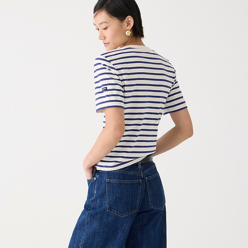 Tilly Stripe Natural Ha J.Crew Saint James® X J.Crew structured T-shirt | J.Crew Factory | OWKVR1907