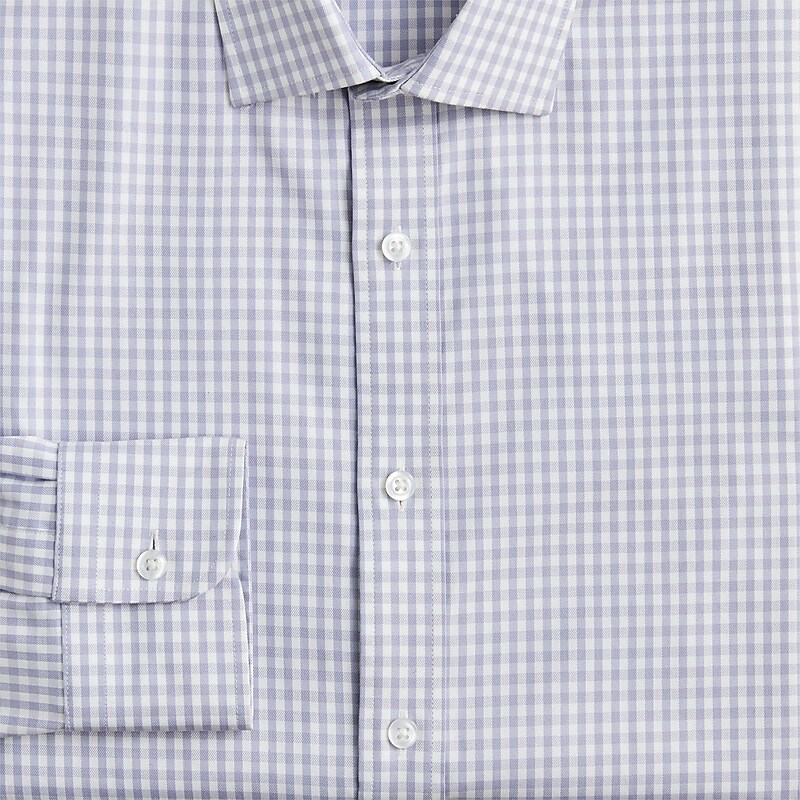 Tobby White Gray J.Crew Bowery performance stretch dress shirt with spread collar | J.Crew Factory | PAWHB8195