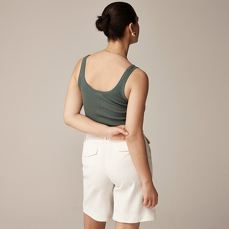 Topiary J.Crew Featherweight cashmere ribbed tank top | J.Crew Factory | GZUJI5941