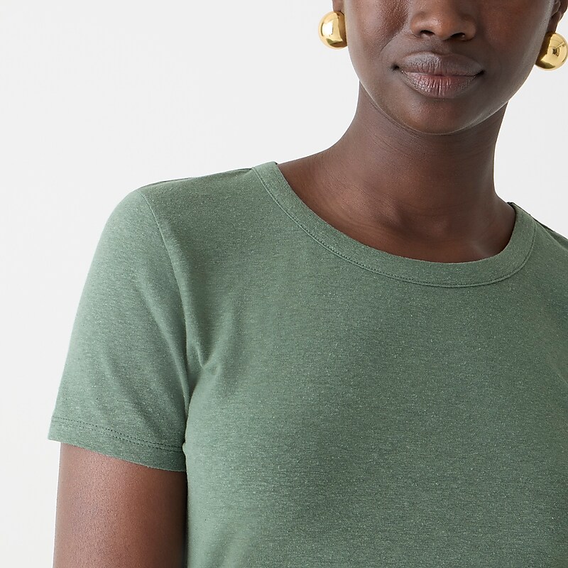 Topiary J.Crew Stretch linen-blend crewneck T-shirt | J.Crew Factory | BTGYH4561