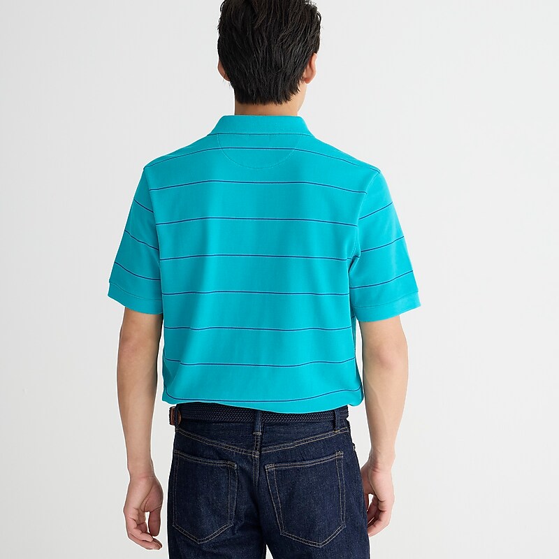 Turquoise Blue Wave Str J.Crew Piqué polo shirt | J.Crew Factory | DTAJX7328