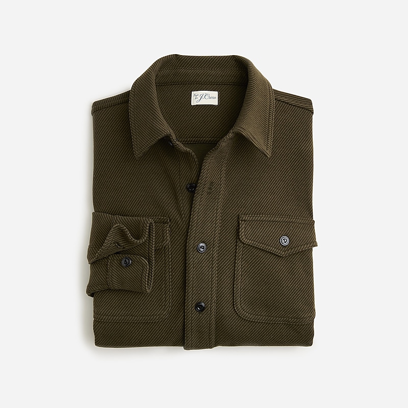 Twill Olive Dark Moss J.Crew Seaboard soft-knit shirt | J.Crew Factory | BXKGT9871