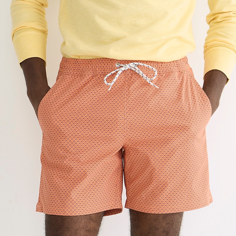 Twist Peach Blue J.Crew 6\'\' stretch swim trunk with ECONYL® nylon | J.Crew Factory | JCDHK1738