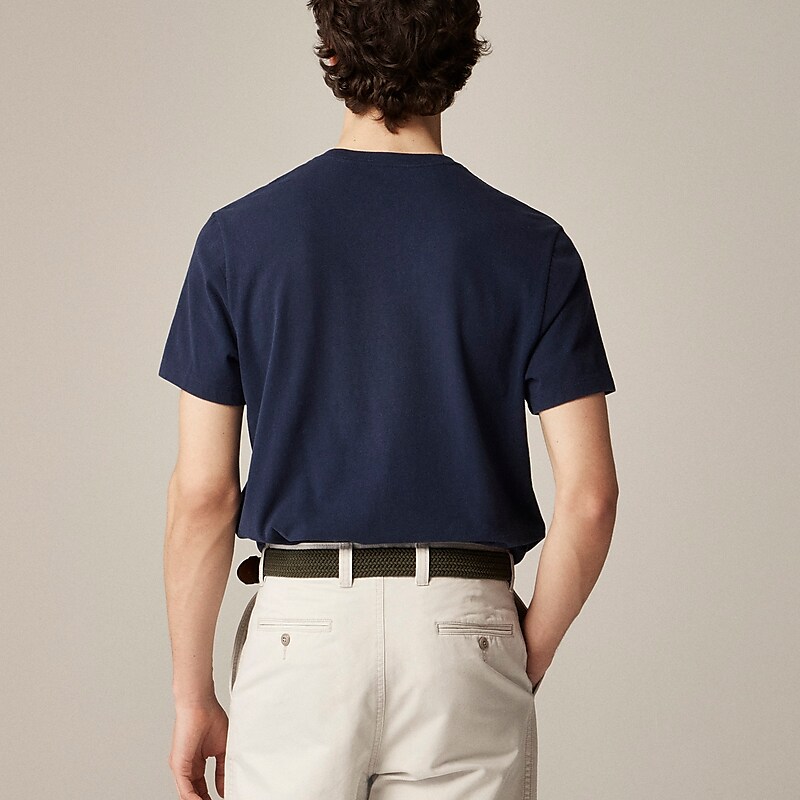 Ultramarine J.Crew Short-sleeve sueded cotton henley | J.Crew Factory | TYGWS2703