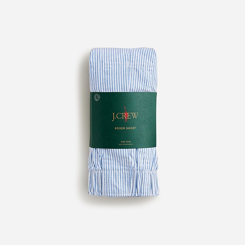 University Stripe Rain J.Crew Boxer shorts in Broken-in organic cotton oxford | J.Crew Factory | PNIGF4369