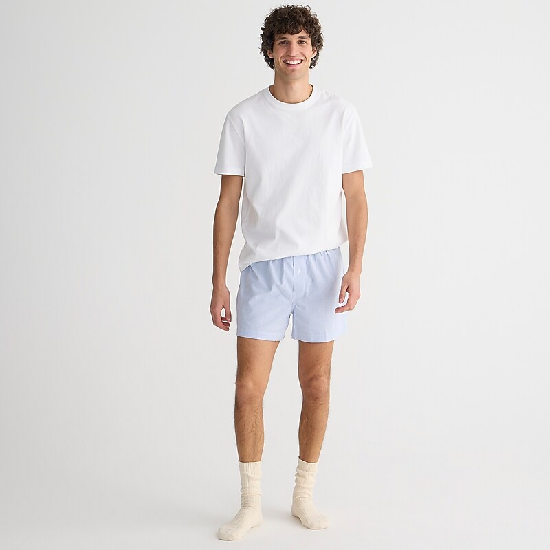 University Stripe Rain J.Crew Boxer shorts in Broken-in organic cotton oxford | J.Crew Factory | PNIGF4369