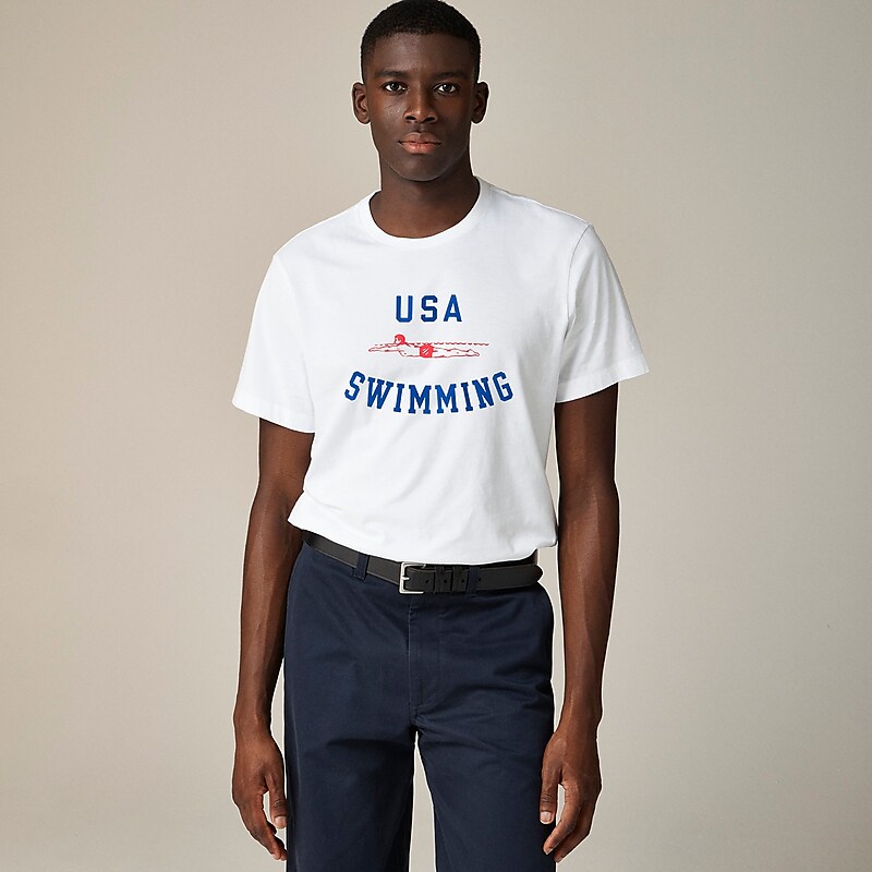 Usa Swim White J.Crew Limited-edition USA Swimming® X J.Crew Broken-in graphic T-shirt | J.Crew Factory | NXLIH2051