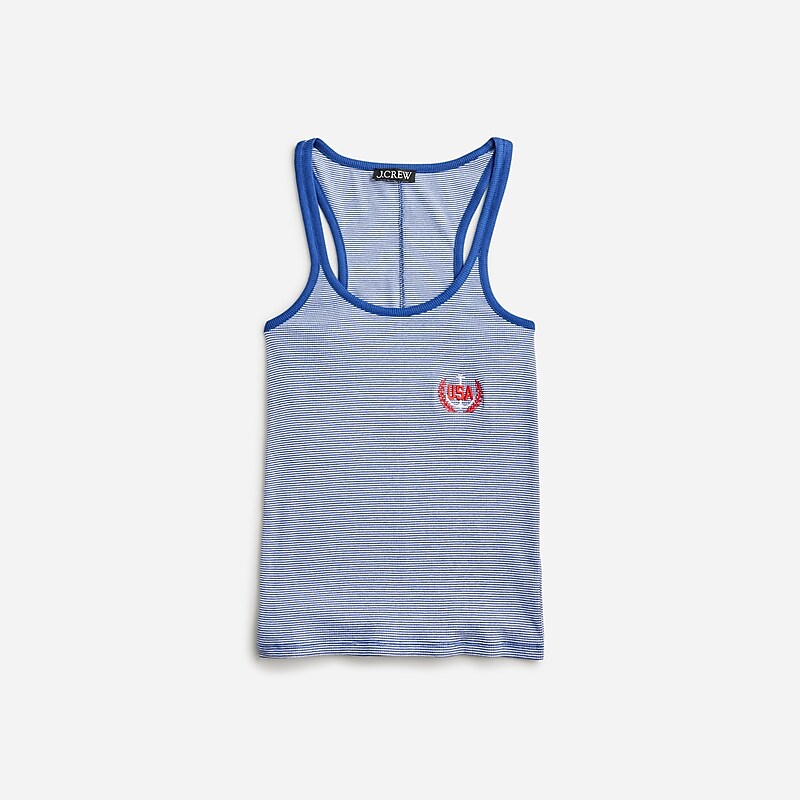 Usa Swimming Tank J.Crew Limited-edition USA Swimming® X J.Crew fine rib racerback | J.Crew Factory | LGDAY1950