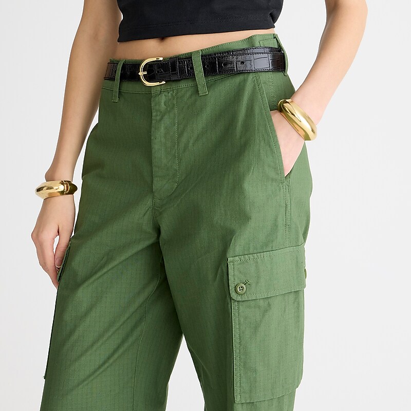 Utility Green J.Crew Cargo pant in ripstop cotton | J.Crew Factory | FCELX5376