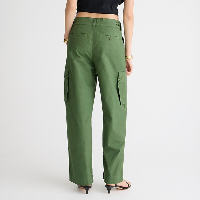 Utility Green J.Crew Cargo pant in ripstop cotton | J.Crew Factory | FCELX5376