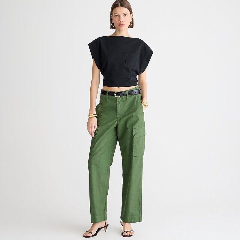 Utility Green J.Crew Cargo pant in ripstop cotton | J.Crew Factory | FCELX5376