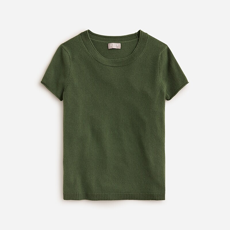 Utility Green J.Crew Cashmere relaxed T-shirt | J.Crew Factory | GEBDK1870