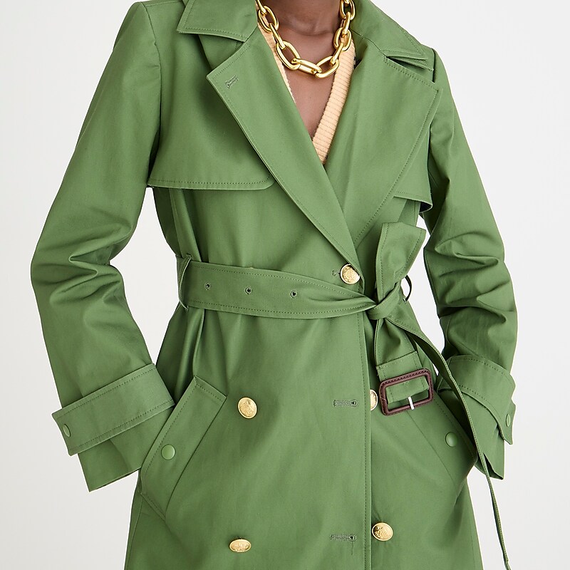 Utility Green J.Crew New Icon trench | J.Crew Factory | VUIXW5174