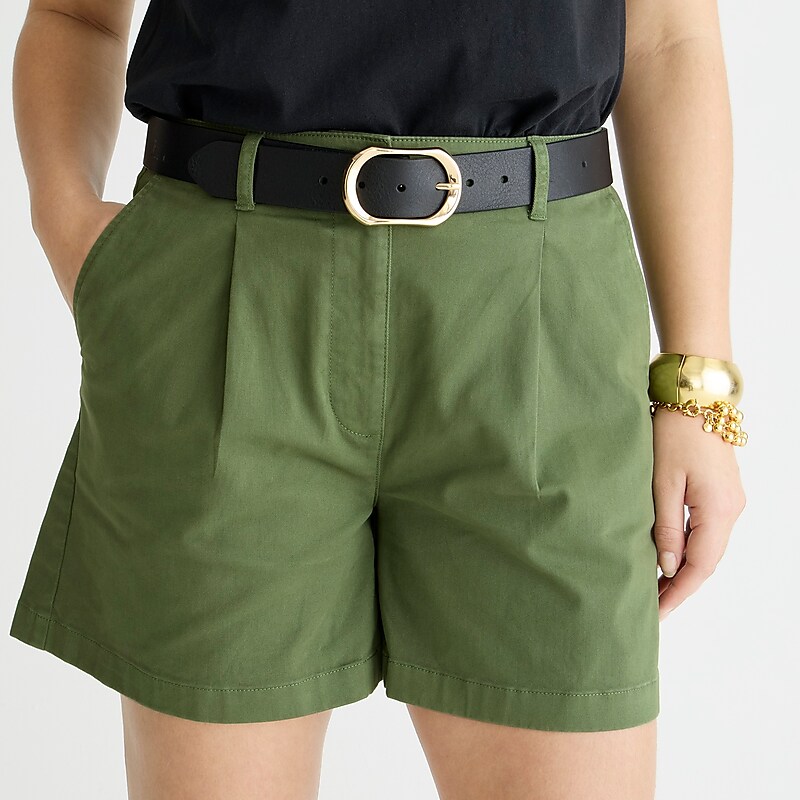 Utility Green J.Crew Pleated capeside chino short | J.Crew Factory | UJTOP2498