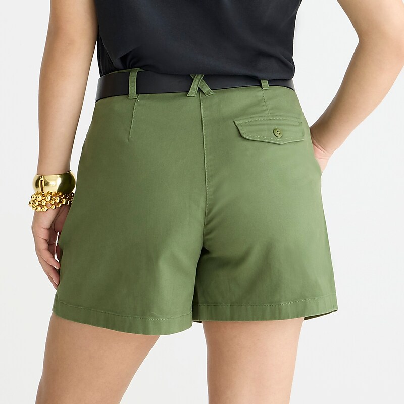 Utility Green J.Crew Pleated capeside chino short | J.Crew Factory | UJTOP2498