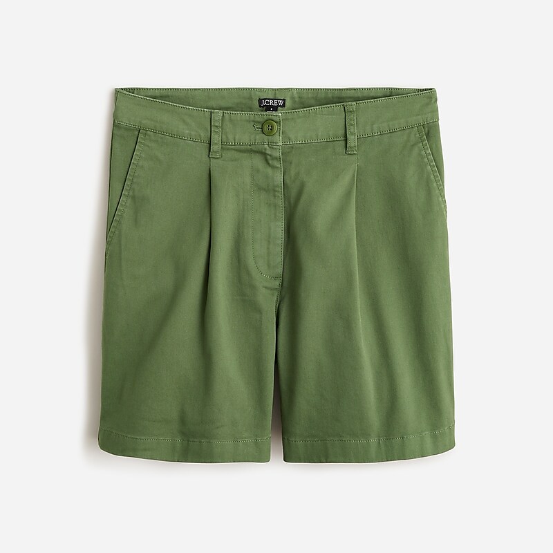 Utility Green J.Crew Pleated capeside chino short | J.Crew Factory | UJTOP2498