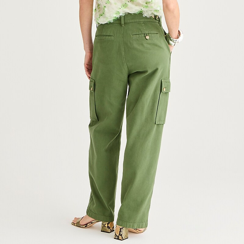 Utility Green J.Crew Relaxed cargo pant in heavyweight twill | J.Crew Factory | FIECZ6934