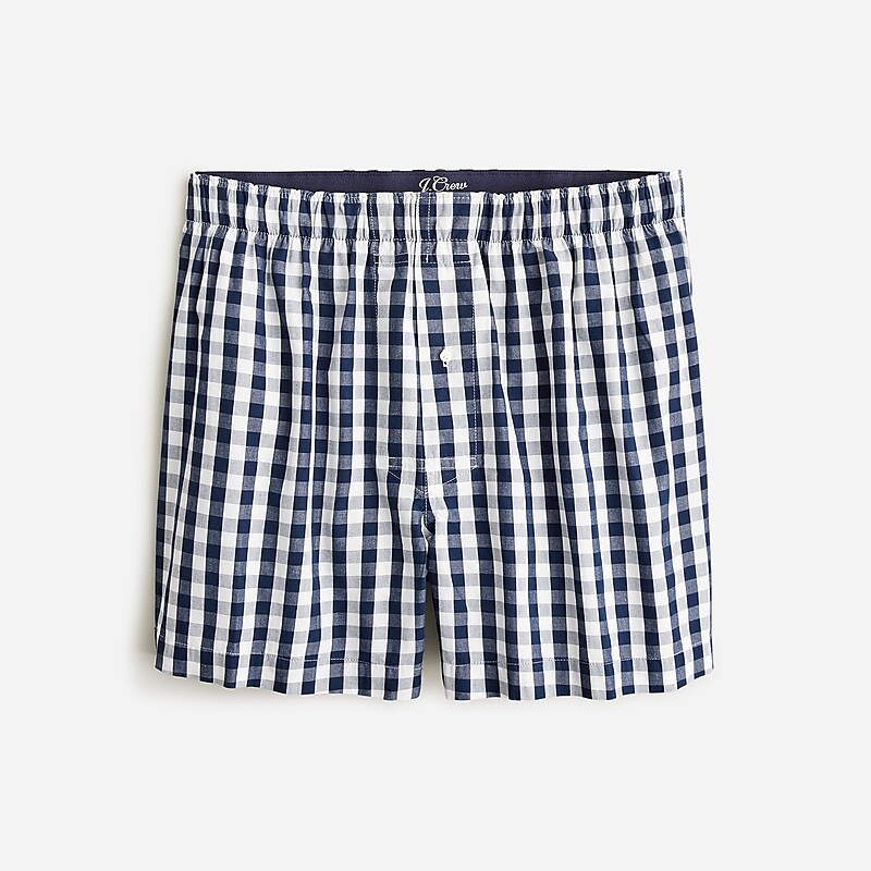 Van Buren Gingham Navy J.Crew Patterned boxers | J.Crew Factory | EDSKV6153