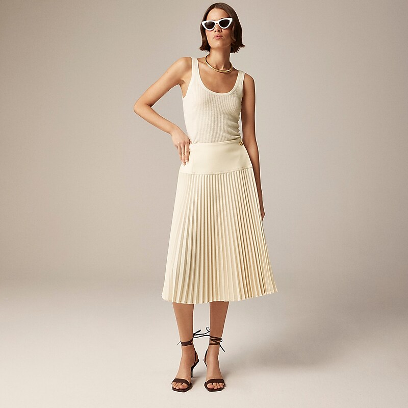 Vanilla J.Crew Pleated wrap skirt | J.Crew Factory | VSZDW6347