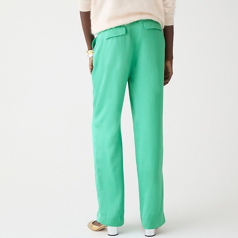 Verdigris J.Crew Straight-leg essential pant in luster crepe | J.Crew Factory | XSTNV7135