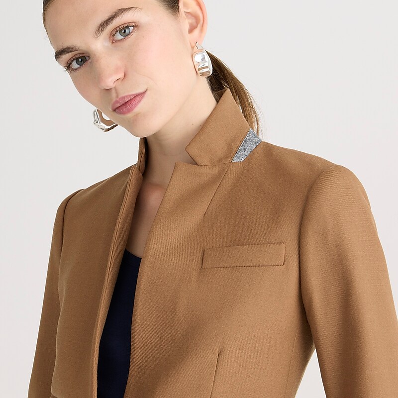 Warm Camel J.Crew Regent blazer in wool flannel | J.Crew Factory | BPAMZ8692