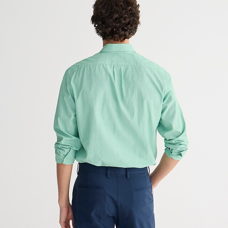 Warm Clover End On End J.Crew Secret Wash cotton poplin shirt | J.Crew Factory | WCJUH5206