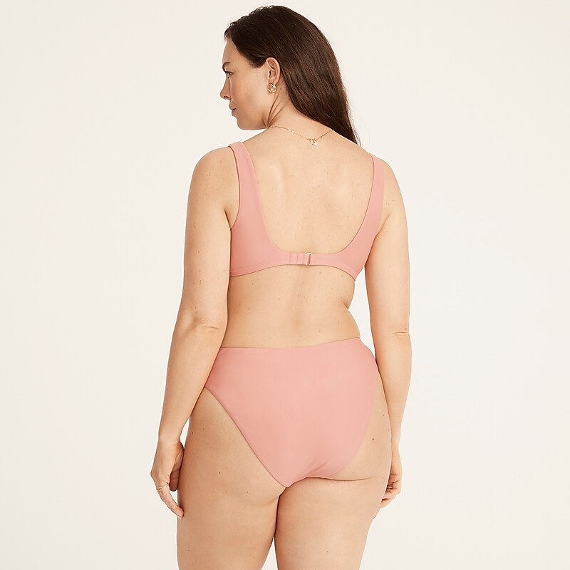 Warm Rose J.Crew Squareneck bikini top | J.Crew Factory | NARUI8610