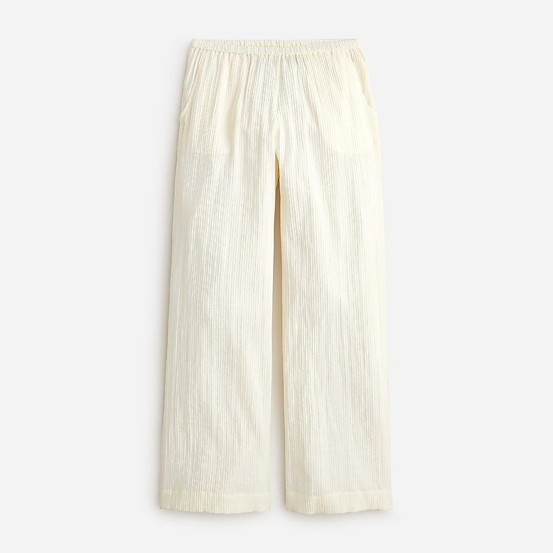 Warm Sesame J.Crew Relaxed beach pant in striped airy gauze | J.Crew Factory | JEGYT3157