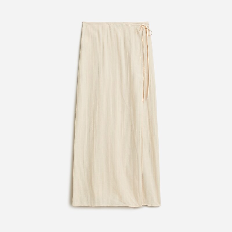 Warm Sesame J.Crew Side-tie beach skirt in airy gauze | J.Crew Factory | CGMDI5490