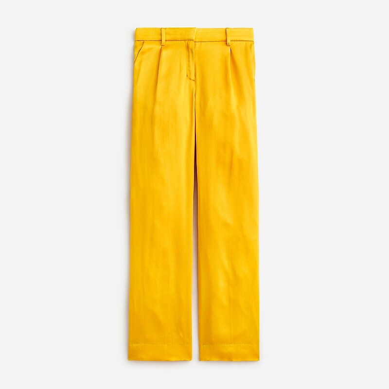 Warm Sunflower J.Crew Straight-leg essential pant in luster crepe | J.Crew Factory | TOACP1763