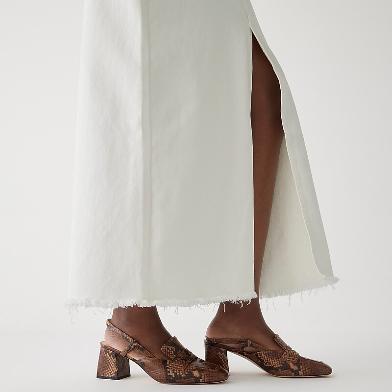 White Denim J.Crew Denim maxi skirt in white | J.Crew Factory | RUHDJ3107