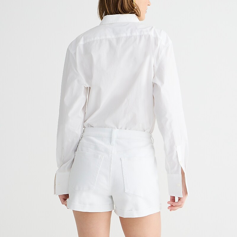 White Denim J.Crew Mid-rise denim short | J.Crew Factory | DSTXW2498