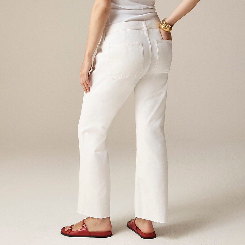 White Denim J.Crew Sailor mid-rise relaxed demi-boot jean | J.Crew Factory | RJPAF1067