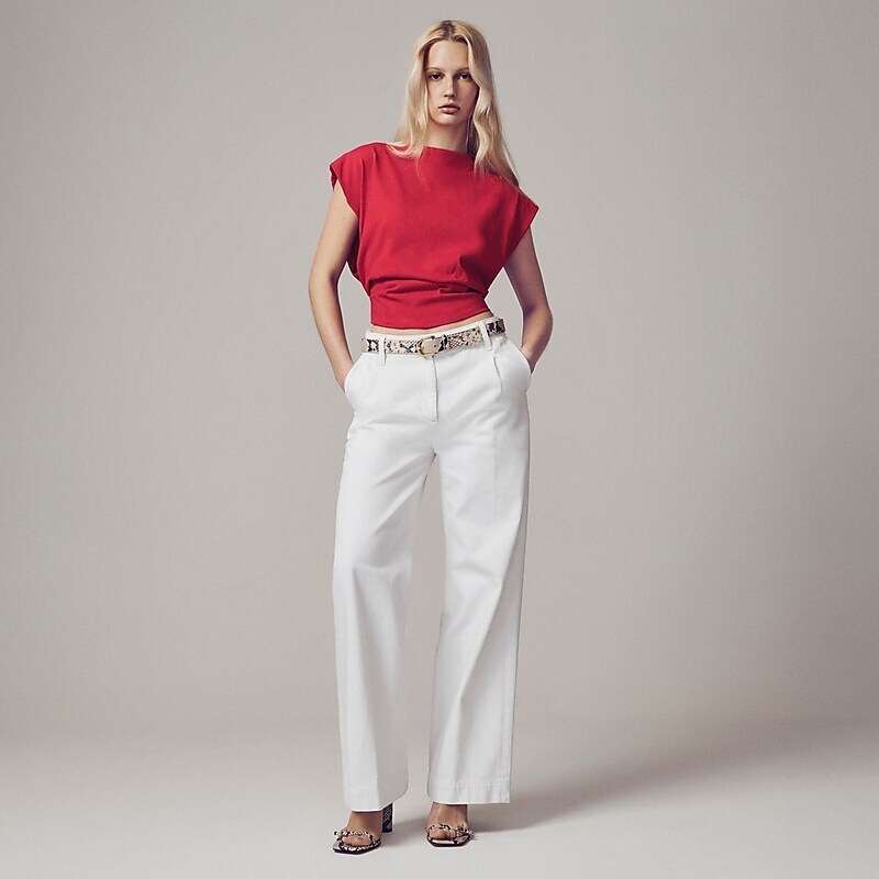 White Denim J.Crew Wide-leg essential jean | J.Crew Factory | YNWDF6928