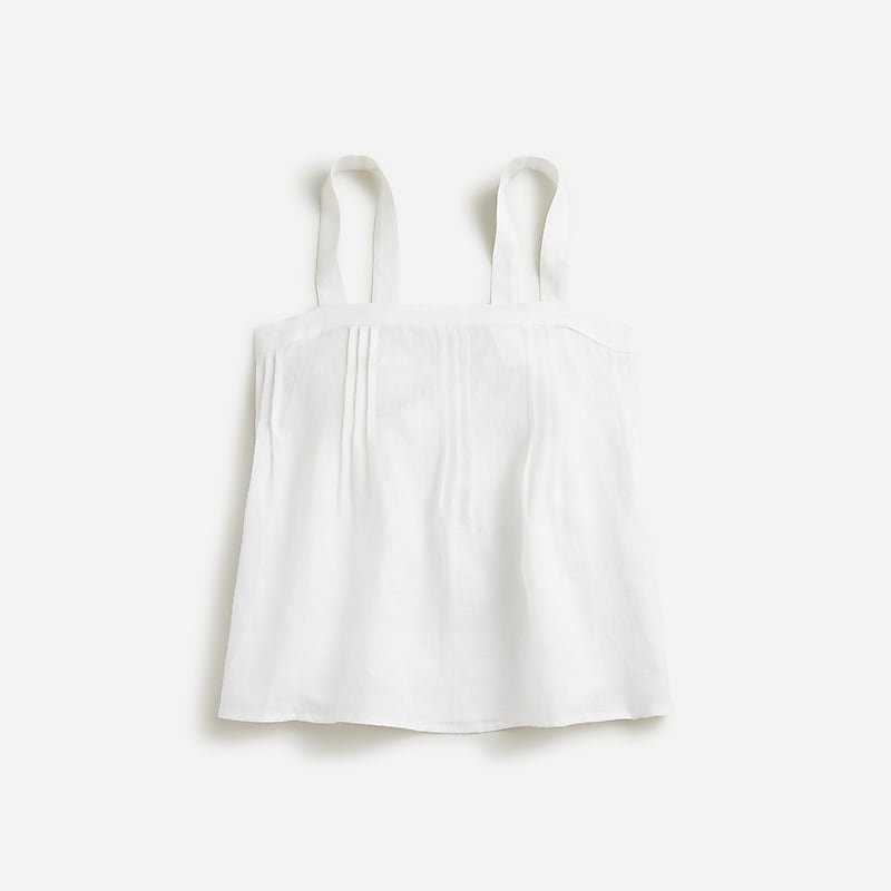 White J.Crew Bow-back linen top | J.Crew Factory | WJFGD3496