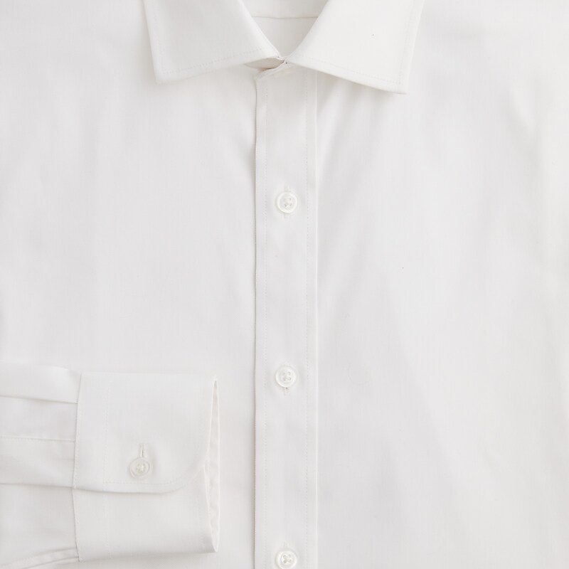 White J.Crew Bowery performance stretch dress shirt with spread collar | J.Crew Factory | UDJPL9406