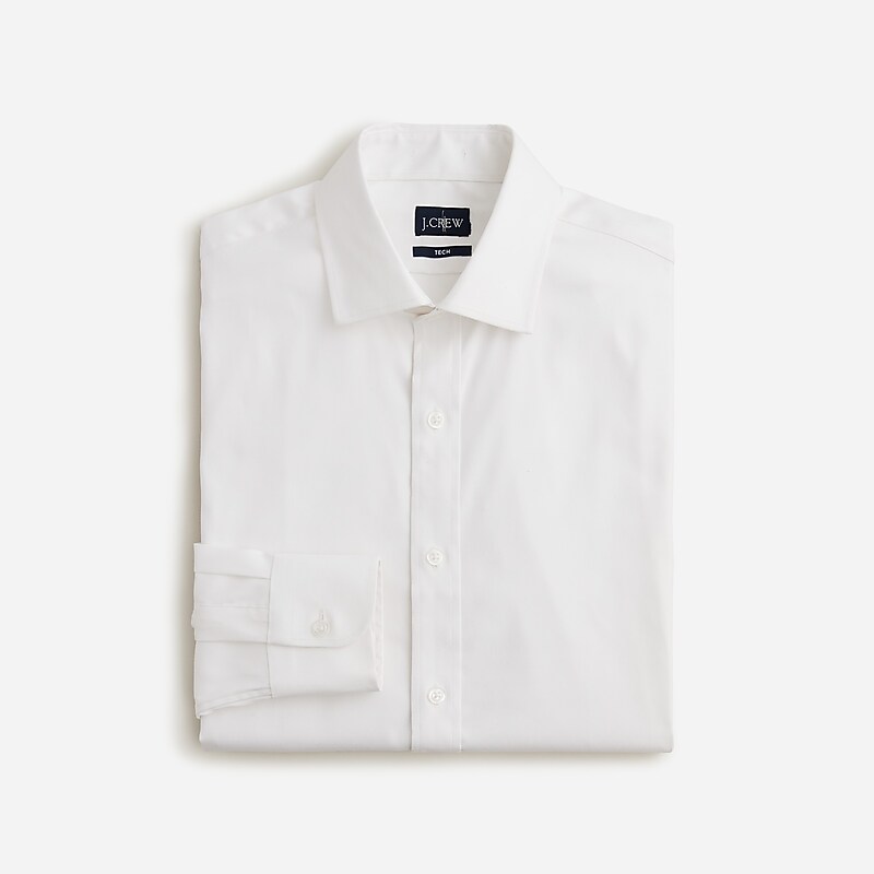 White J.Crew Bowery performance stretch dress shirt with spread collar | J.Crew Factory | UDJPL9406