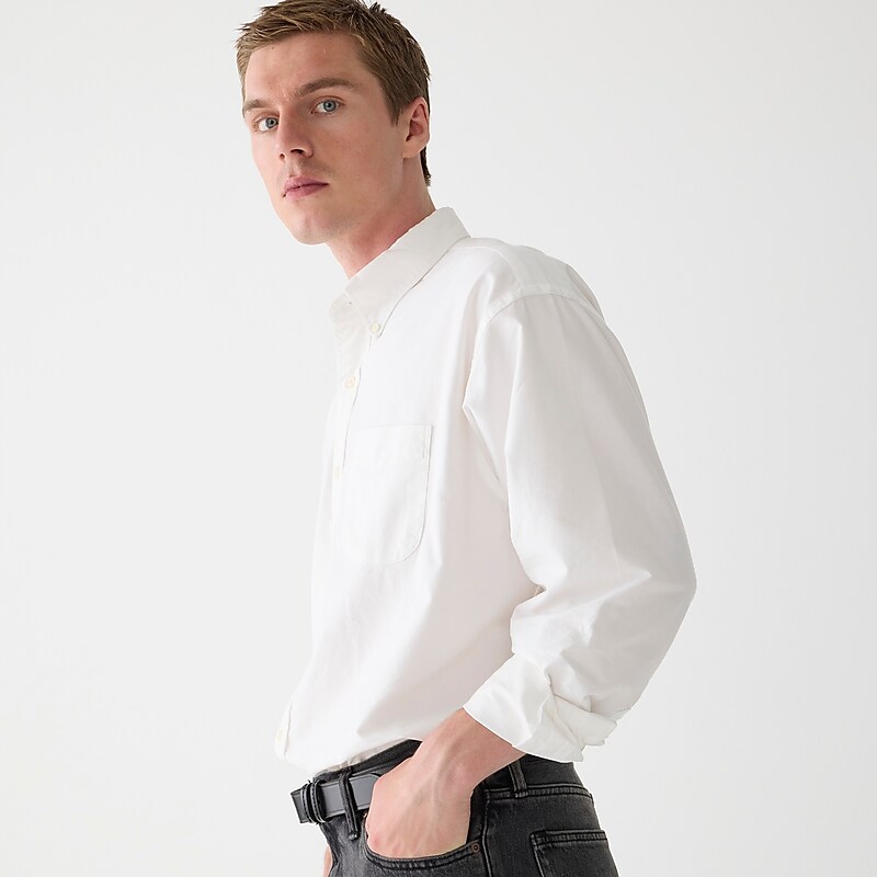 White J.Crew Broken-in organic cotton oxford shirt | J.Crew Factory | UHTQV5279