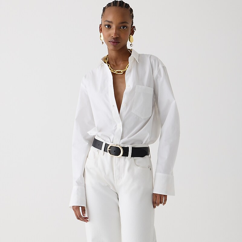 White J.Crew Collection garçon embellished shirt | J.Crew Factory | FOIND5460