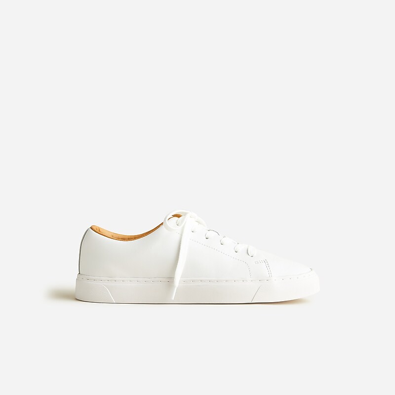 White J.Crew Court sneakers in leather | J.Crew Factory | TVXBR4581