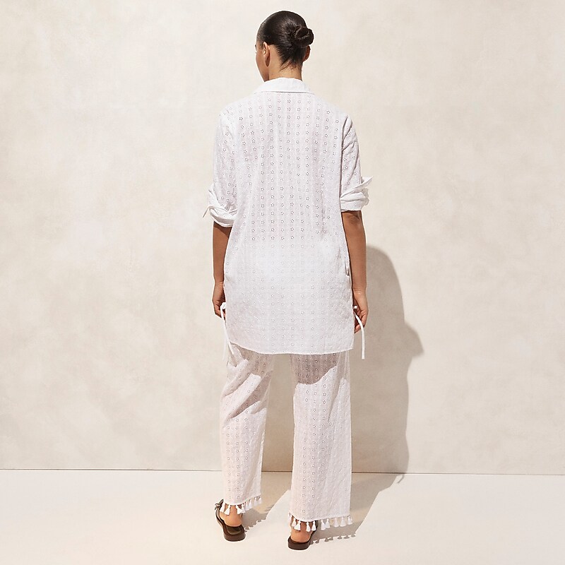 White J.Crew Eyelet side-tie tunic | J.Crew Factory | XGYCT0651