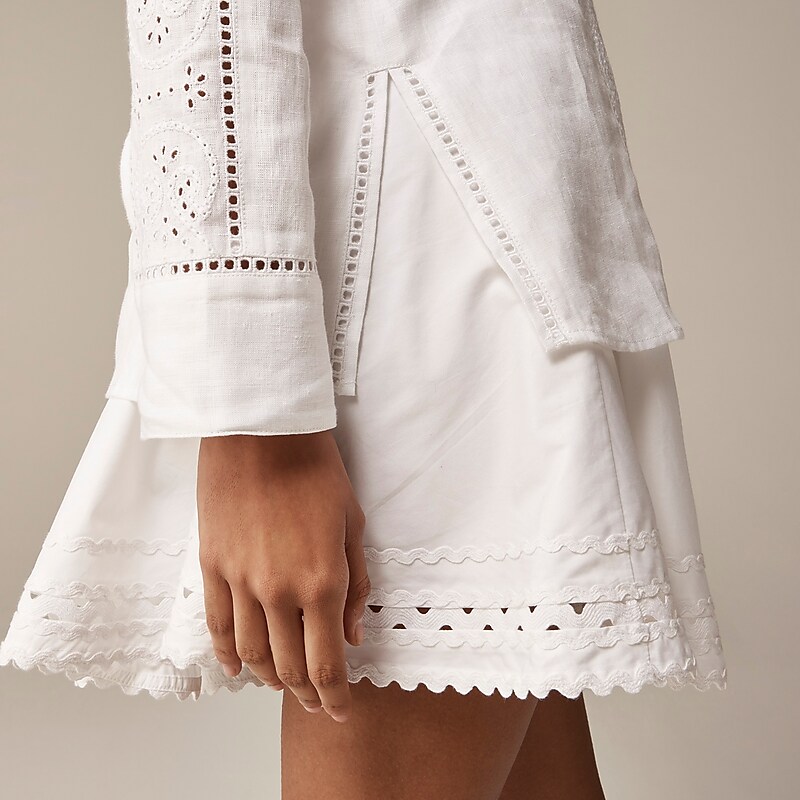 White J.Crew Garçon classic shirt in eyelet linen | J.Crew Factory | HUVQB2407