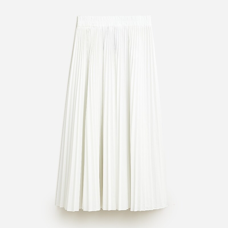 White J.Crew Gwyneth pleated skirt in gingham | J.Crew Factory | TQEUM6715