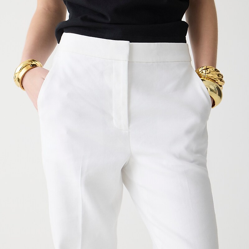 White J.Crew Kate straight-leg pant in stretch linen blend | J.Crew Factory | HGQIS3290